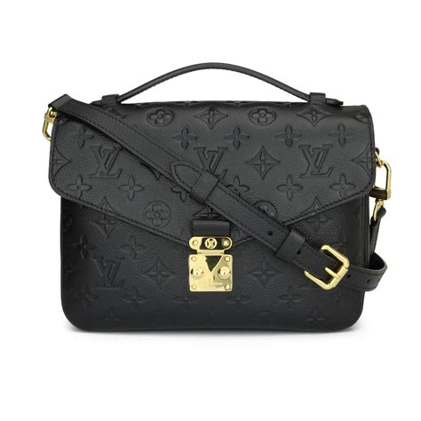 louis vuitton black monogram empreinte leather pochette metis bag|Louis Vuitton Pochette metis m44875.